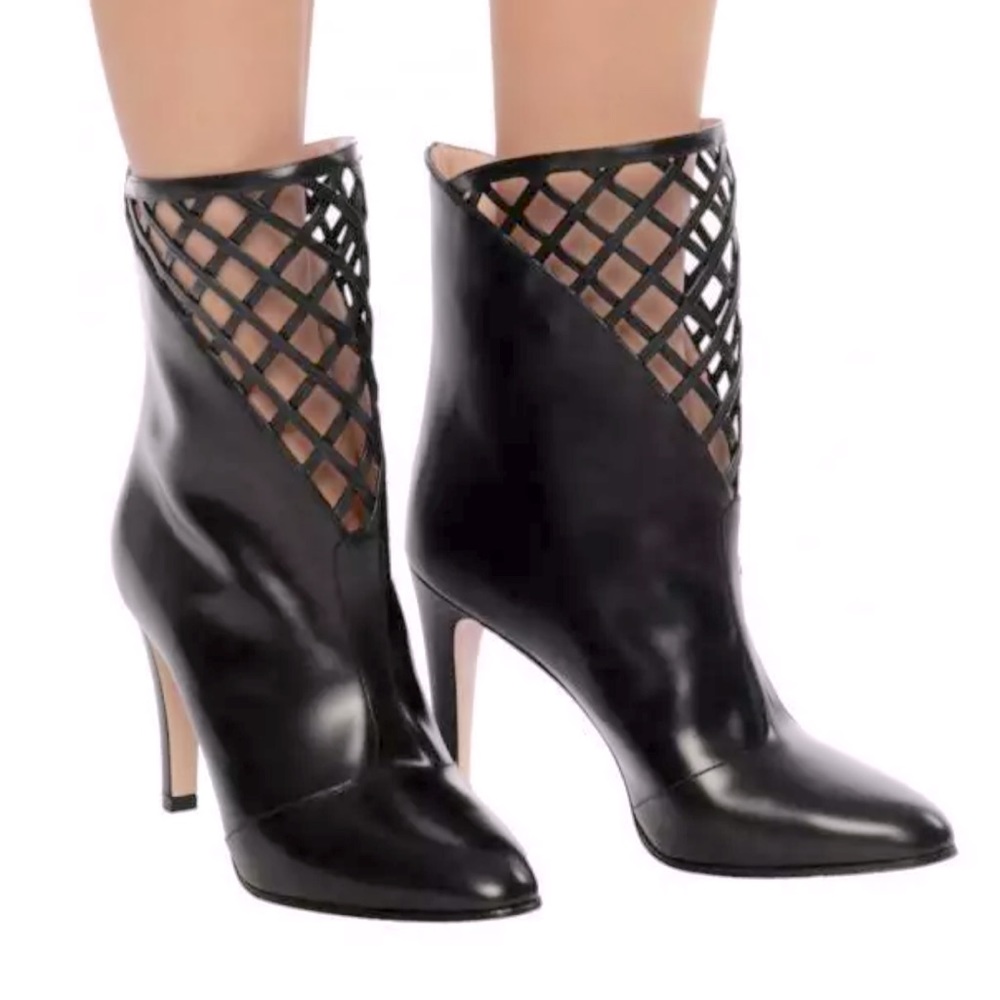 Gucci Calfskin Cutout Ankle Book
